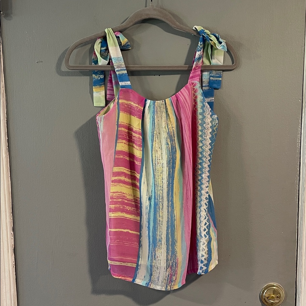 NWT Lavand. Colorful Striped Women's Tank Top Size S‎